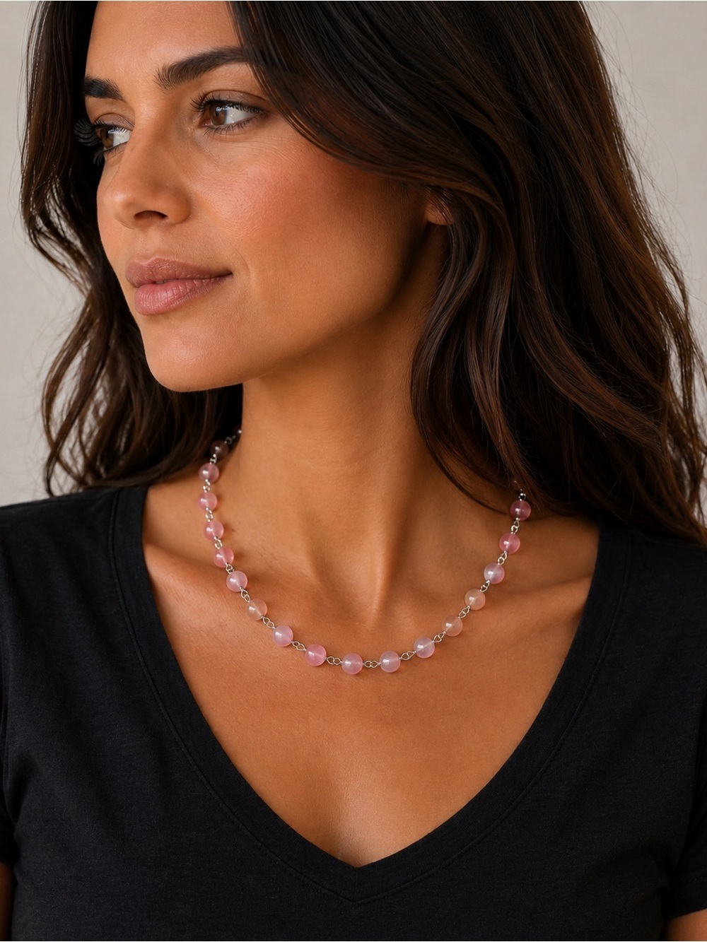 Crocheted choker. One of a kind. Handcrafted with 925 silver wire.